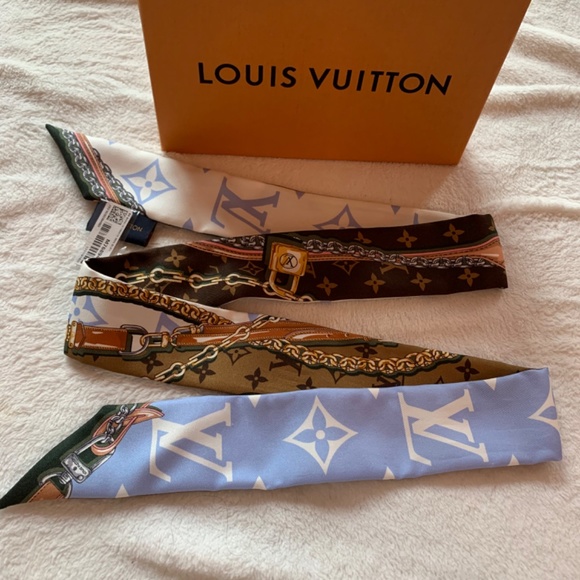 NEW LOUIS VUITTON BLUE & WHITE ULTIMATE MONOGRAM BB BANDEAU -  M76676 - Picture 3 of 14